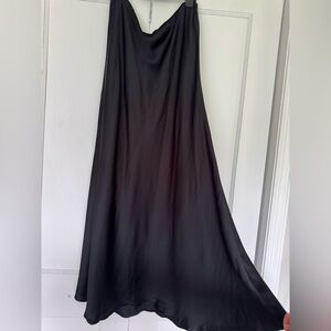 Wild Fable Black Satin Maxi Skirt